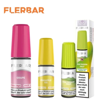 Flerbar Nikotinsalz Liquid Plus – Fruchtige Aromen wie Blaubeere, Erdbeere und Melone mit 10mg/20mg Nikotin für E-Zigaretten, ideal für Dampfer.